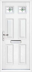 Sussex Green Fusion Ellipse green composite front door with toplight